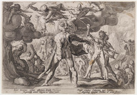 KG 02471
<br/>
Metamorfosen: Giganten bestormen de Olympus
<br/>
<em>Anoniem NL (16de - 17de eeuw)</em>